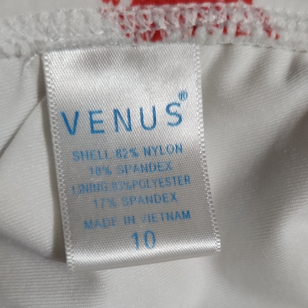 VENUS Red and White Chevron One Piece Swimsuit - Picture 5 of 5